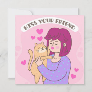 Das Leben ist besser mit Katzen Feiertagskarte