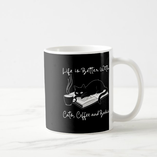 Das Leben ist besser mit Katzen Kaffeetasse (Rechts)