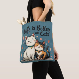 Das Leben ist besser mit Katzen Süße Katzenästheti