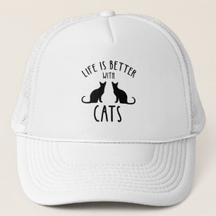 Das Leben ist besser mit Katzen Truckerkappe