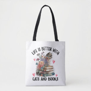 Das Leben ist besser mit Katzen und Büchern Lustig