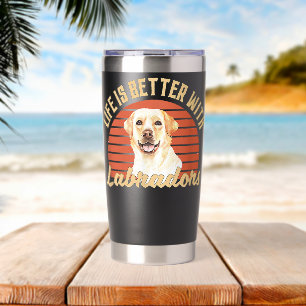 Das Leben ist besser mit Labradors Thermobecher