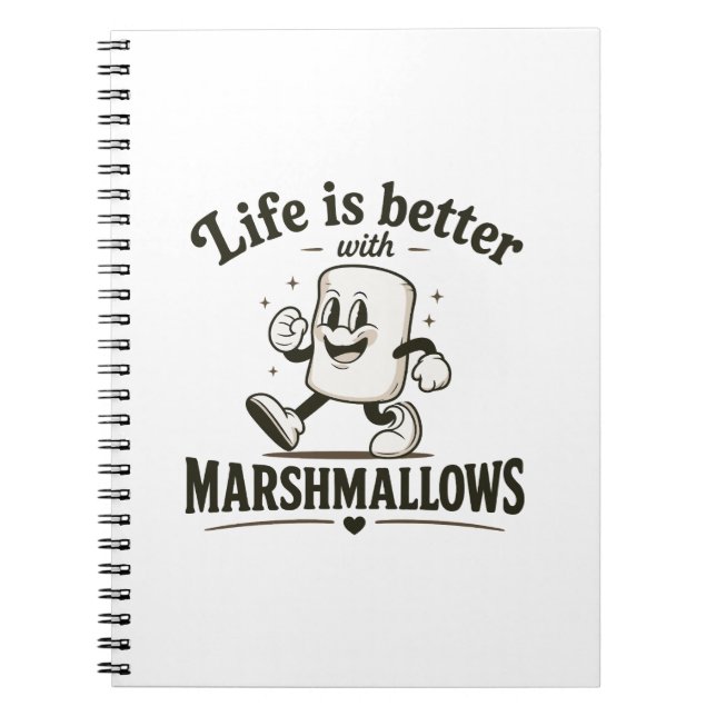 Das Leben ist besser mit Marshmallows Notizblock (Vorderseite)