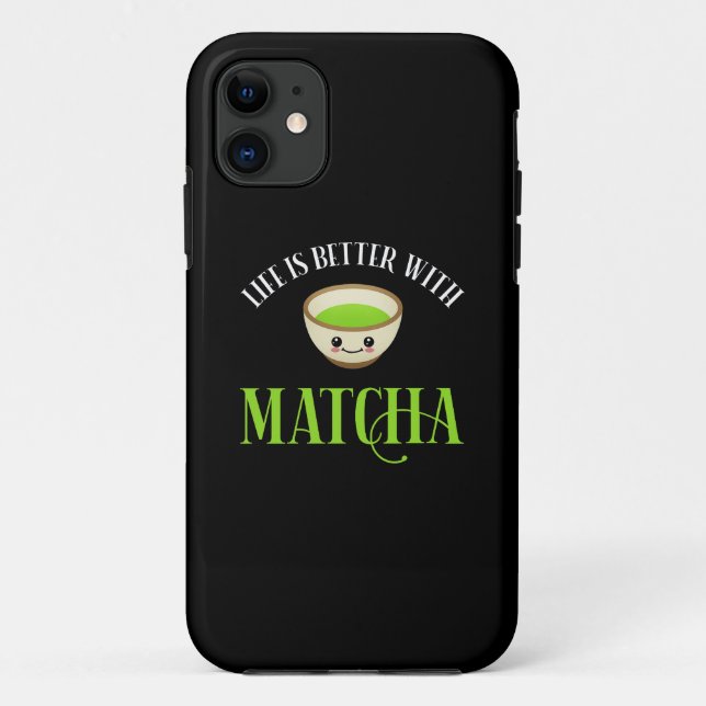 Das Leben ist besser mit Matcha Case-Mate iPhone Hülle (Rückseite)