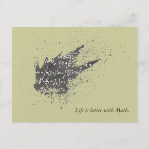 Das Leben ist besser mit Mathematik Postkarte