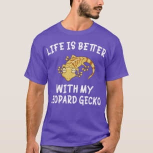 Das Leben ist besser mit meinem Leopard Gecko Funn T-Shirt