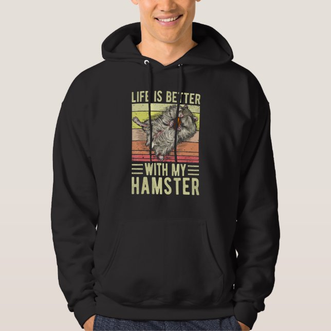 Das Leben ist besser mit meiner Hamster-Liebe Hoodie (Vorderseite)
