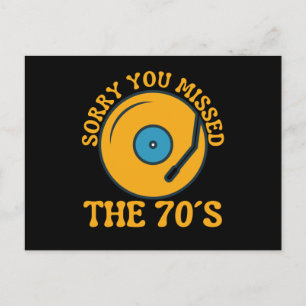 Das Leben ist besser mit Musik der 70er Siebziger Postkarte