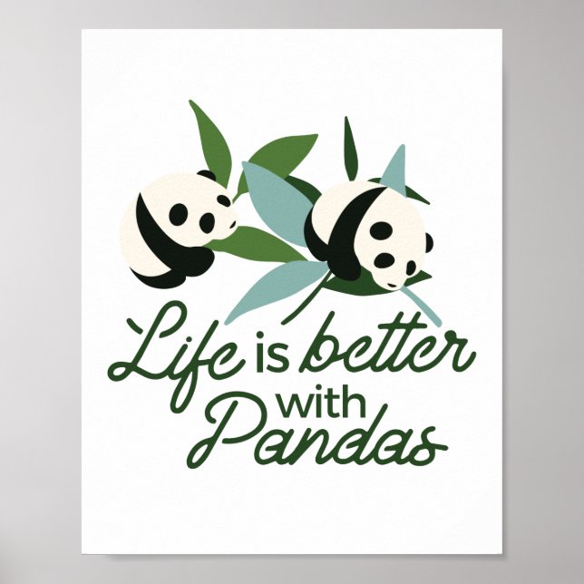 Das Leben ist besser mit Panda Poster (Vorne)