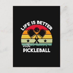 Das Leben ist besser mit Pickleball Begleitkarte