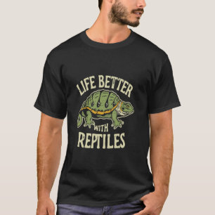 Das Leben ist besser mit Reptilien Leopard Gecko L T-Shirt