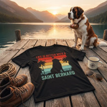 Das Leben ist besser mit Saint Bernard Retro-Sonne