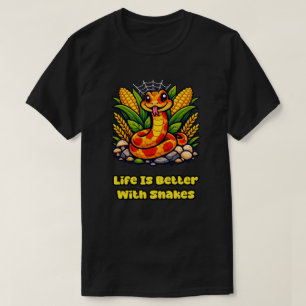 Das Leben ist besser mit Schlangen Reptilienliebha T-Shirt