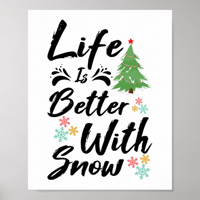 Das Leben ist besser mit Schnee. Poster (Vorne)