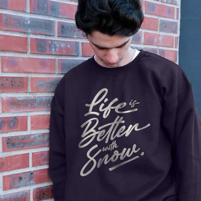 Das Leben ist besser mit Schnee. T-Shirt (Von Creator hochgeladen)
