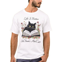Das Leben ist besser mit T - Shirt und Büchern