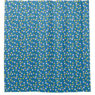 Das Leben ist besser mit Tulips - Blaues gelbes Mu Duschvorhang