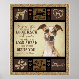 Das Leben ist besser mit Windhund Hunde-Lover-Ge Poster