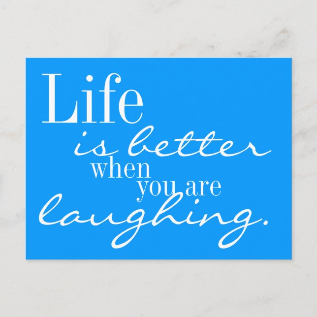 Das Leben ist besser Postkarte (Vorderseite)