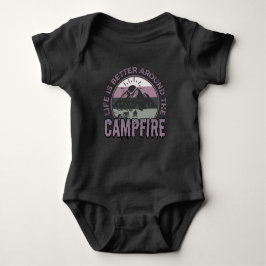 Das Leben ist besser um das Campfire Camping Gesch Baby Strampler