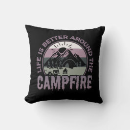 Das Leben ist besser um das Campfire Camping Gesch Kissen