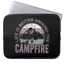 Das Leben ist besser um das Campfire Camping Gesch Laptopschutzhülle