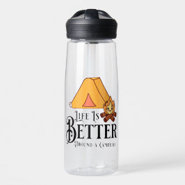 Das Leben ist besser um ein Campfeuer herum Trinkflasche