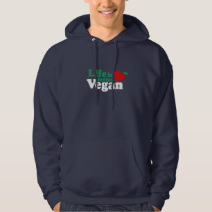 Das Leben ist besser Vegan Hoodie