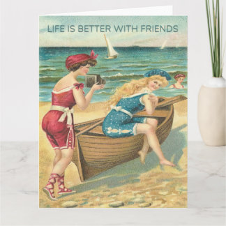 Das Leben ist besser, wenn die Freunde grüßen Karte