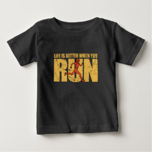 Das Leben ist besser, wenn du läufst - Runner Girl Baby T-shirt