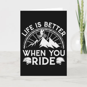 Das Leben ist besser, wenn du Mountainbike fährst Karte