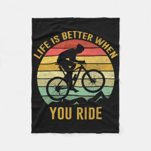 Das Leben ist besser, wenn du Mountainbike Vinta f Fleecedecke