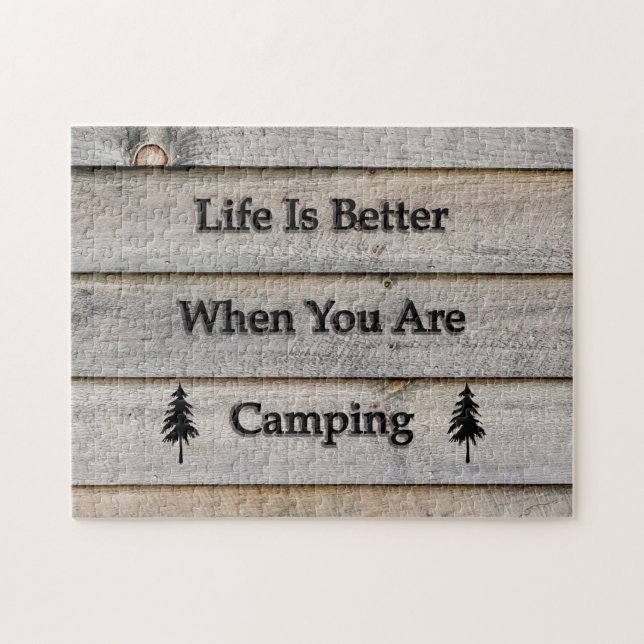 Das Leben ist besser, wenn man Camping ist Puzzle (Horizontal)