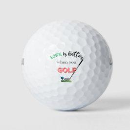 Das Leben ist besser, wenn man Golf, Club, Cool Golfball