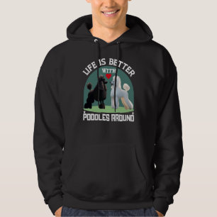 Das Leben ist besser, wenn Poodles um Geschenke he Hoodie