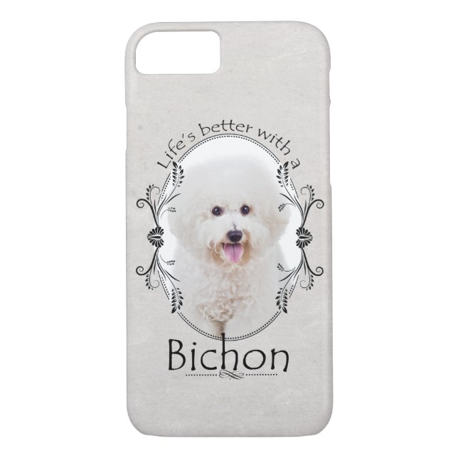 Das Leben ist besserer Bichon Smartphone Fall Case-Mate iPhone Hülle (Rückseite)