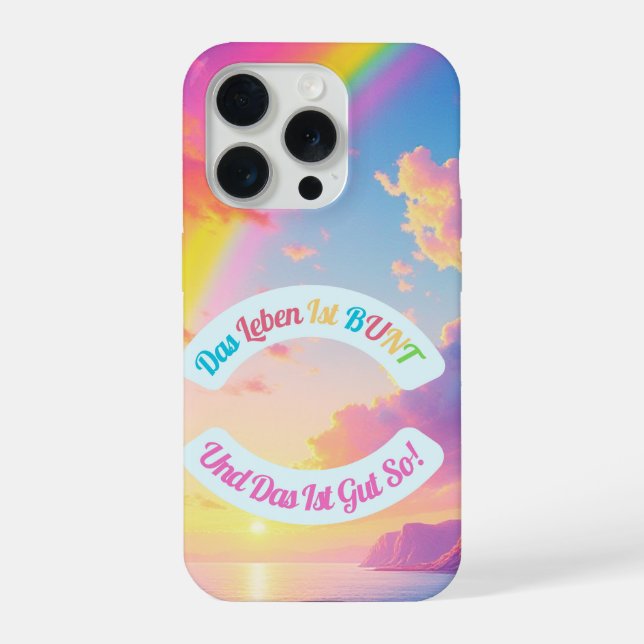 Das Leben ist BUNT iPhone Hülle (Rückseite)