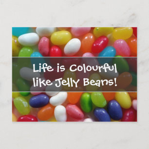 Das Leben ist bunt wie Jelly Beans Postkarte