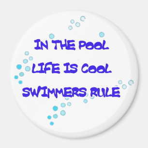 Das Leben ist cooler runder Magnet