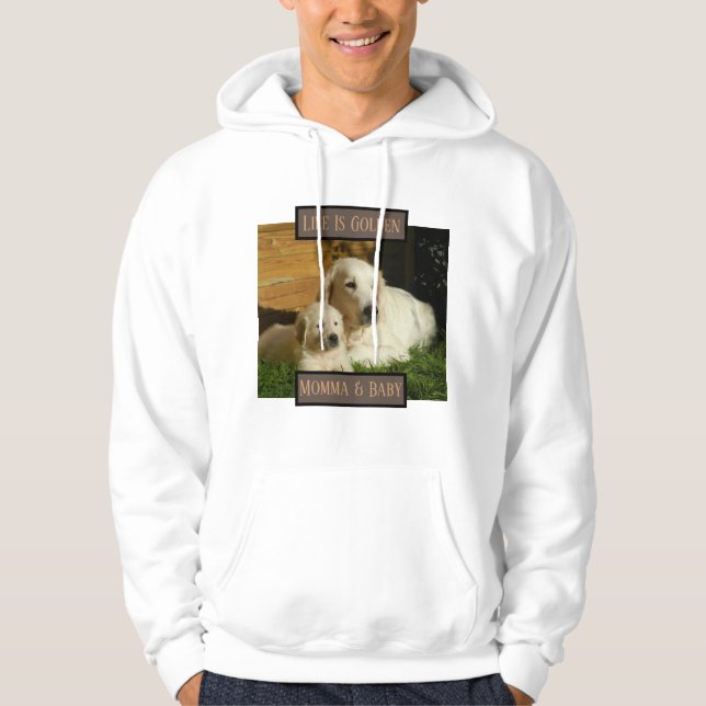 Das Leben ist das Foto des Goldenen Hundes Hoodie (Vorderseite)