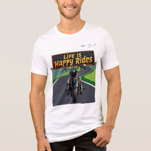 Das Leben ist das glückliche Rad-T-Shirt Tri-Blend Shirt