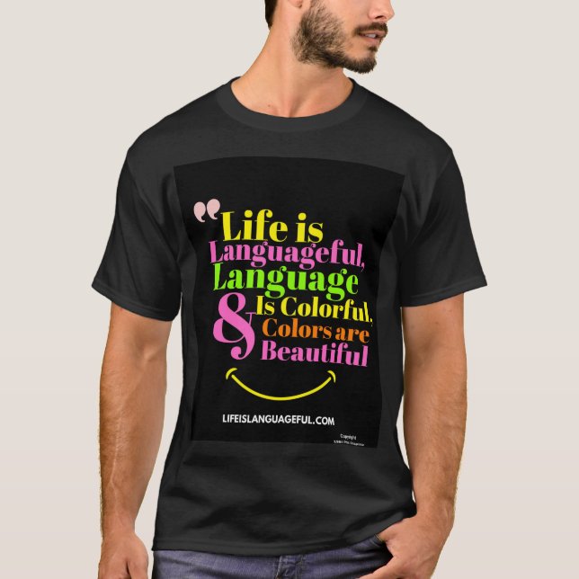 Das Leben ist das Languageful T-Shirt (Vorderseite)
