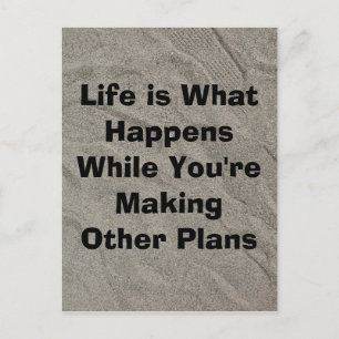 Das Leben ist das, was geschieht - Schritte in den Postkarte