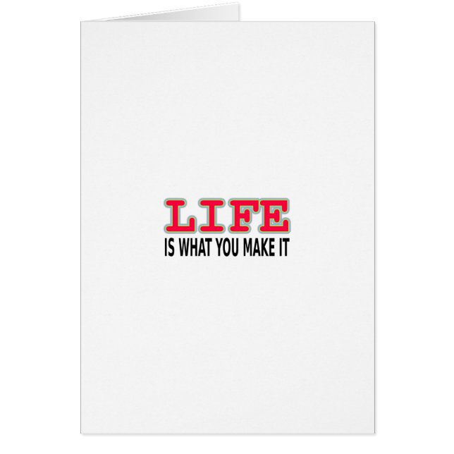 Das Leben ist das, was man macht (Vorne)