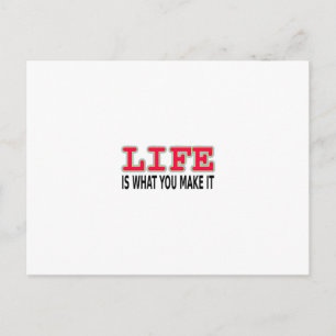 Das Leben ist das, was man macht Postkarte
