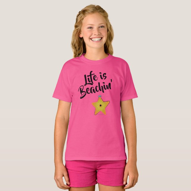 Das Leben ist der Strandfisch T-Shirt (Vorne ganz)