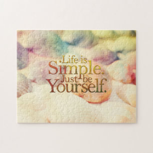 Das Leben ist die einfachen motivierend Puzzle