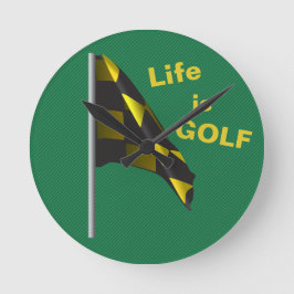 Das Leben ist die grüne gelbe Uhr der Golf Flag