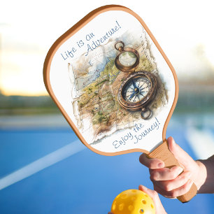 Das Leben ist ein Abenteuer zweiseitig Pickleball Schläger