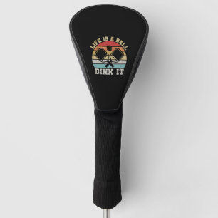 Das Leben ist ein Ball dink es Retro Vintag Pickle Golf Headcover